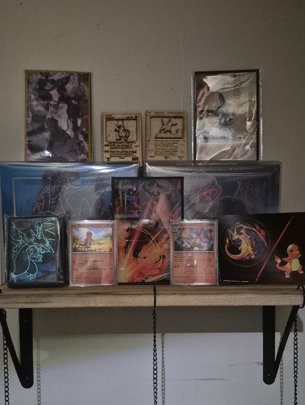Pokémon Trading Card Lot with Charizard ,Charmander A Artboard,Stickers,sleeves